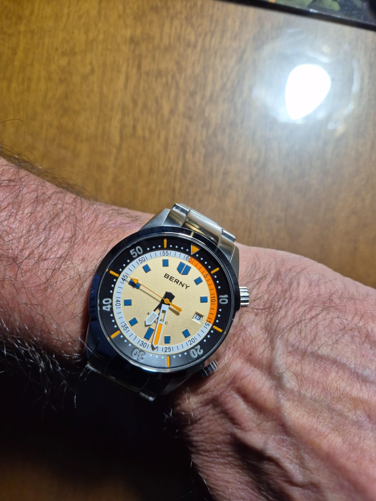 Berny Diver Orologio Uomo Automatico Nero 20ATM