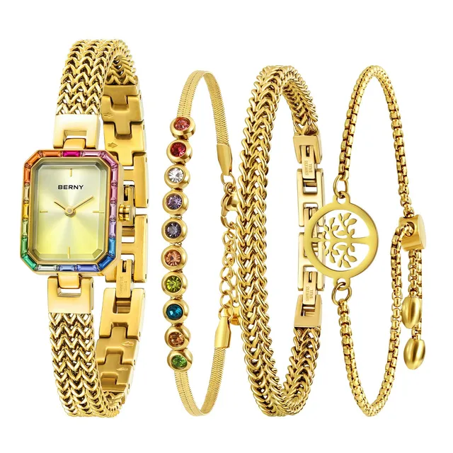 Berny Petite Orologio Donna Oro Pietre Colorate