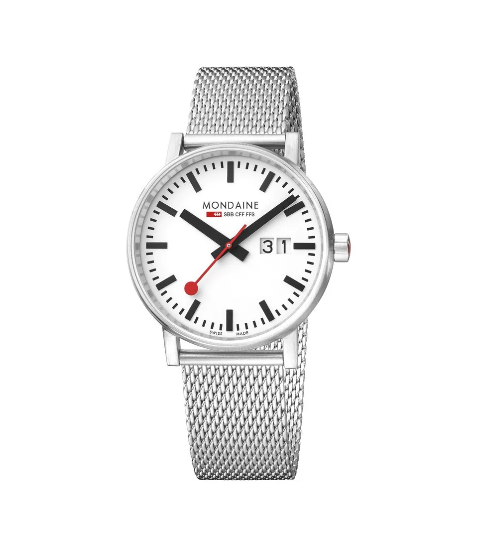 Mondaine Evo2 Big Date 40mm orologio acciaio quarzo