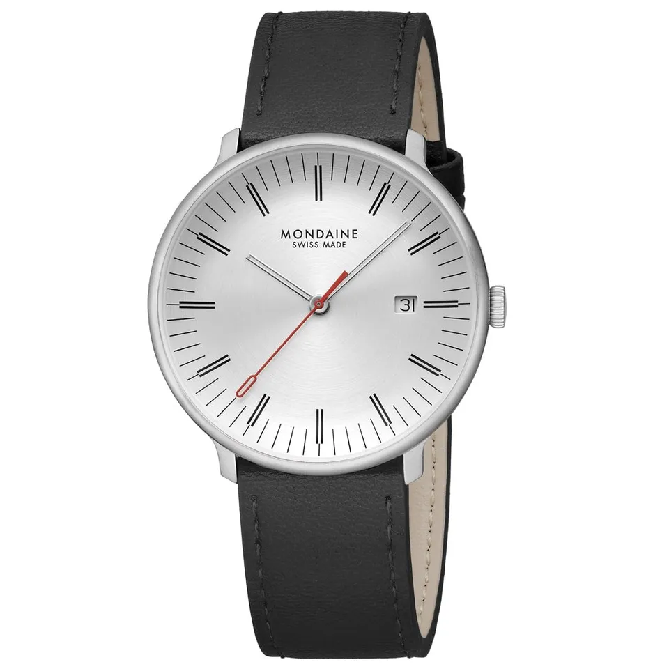 Mondaine Doppio Silver Orologio 41 mm Argento