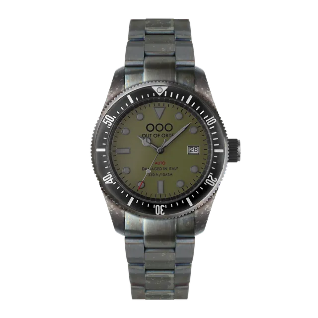 Out Of Order Auto 2.0 Green orologio automatico 44 mm verde acciaio