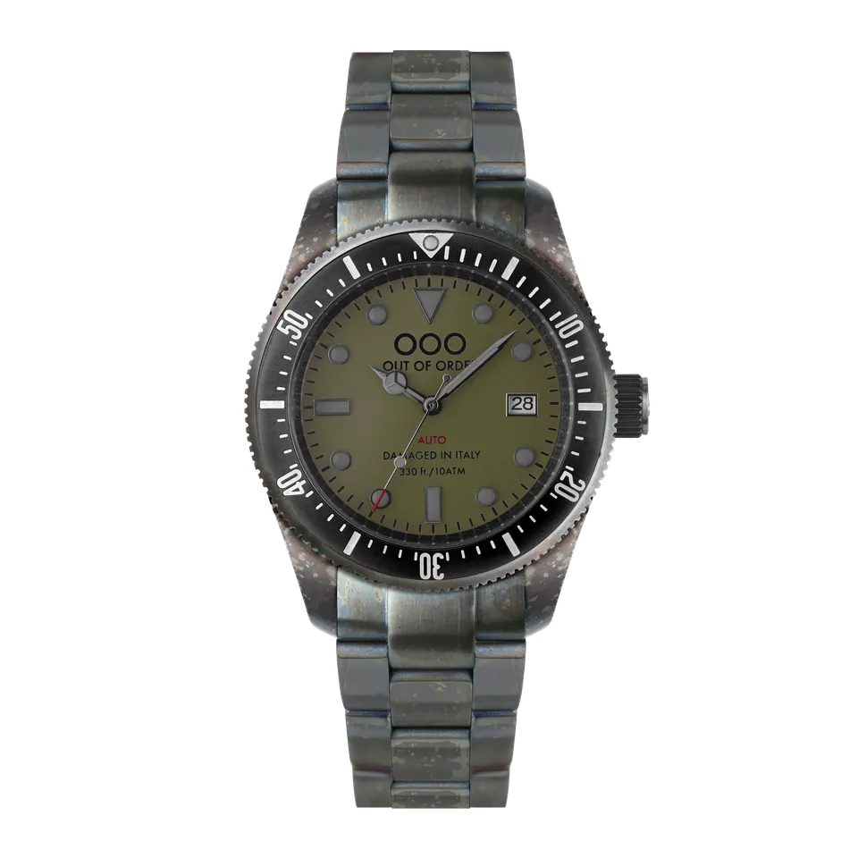 Out Of Order Auto 2.0 Green orologio automatico 44 mm verde acciaio