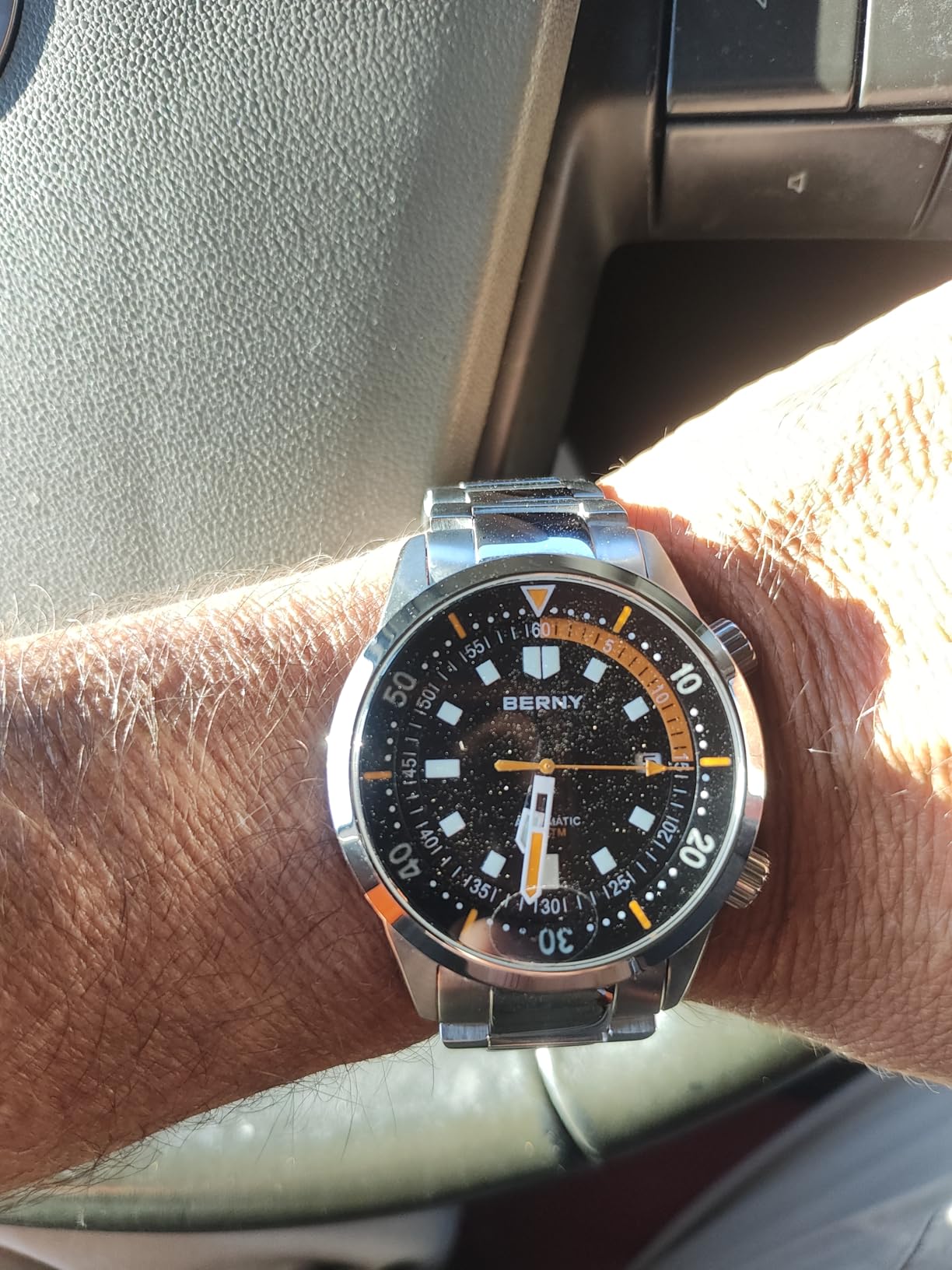 Berny Diver Orologio Uomo Automatico Nero 20ATM