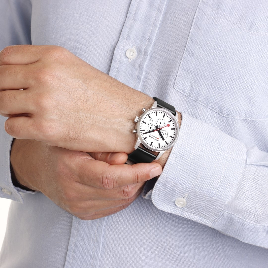 Mondaine Neo orologio cronografo 41mm bianco