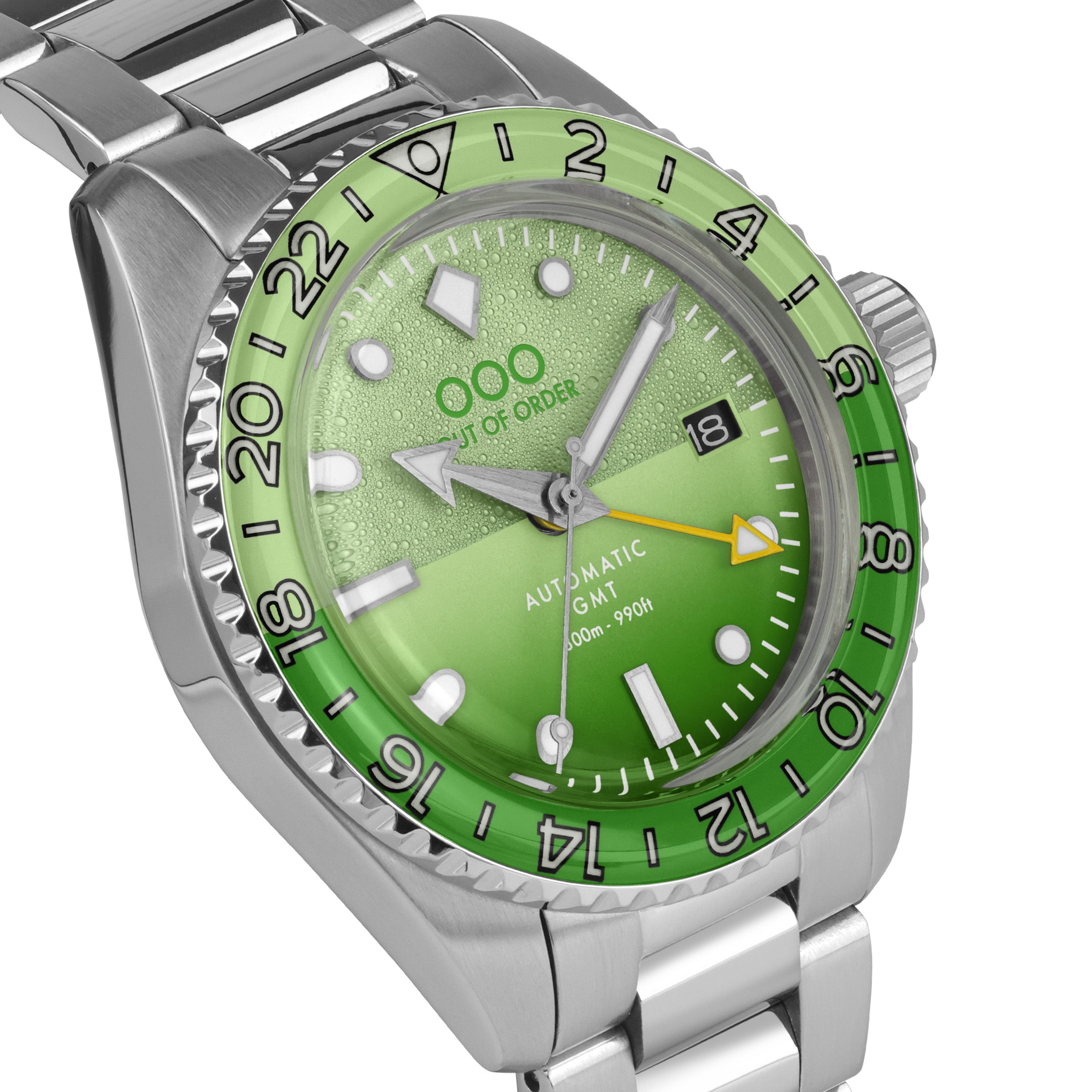 Out Of Order Shaker Midori orologio GMT 40 mm verde