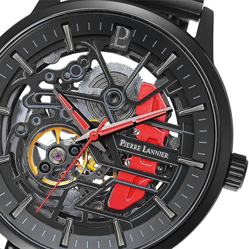 Pierre Lannier Paddock orologio automatico scheletrato nero 43 mm