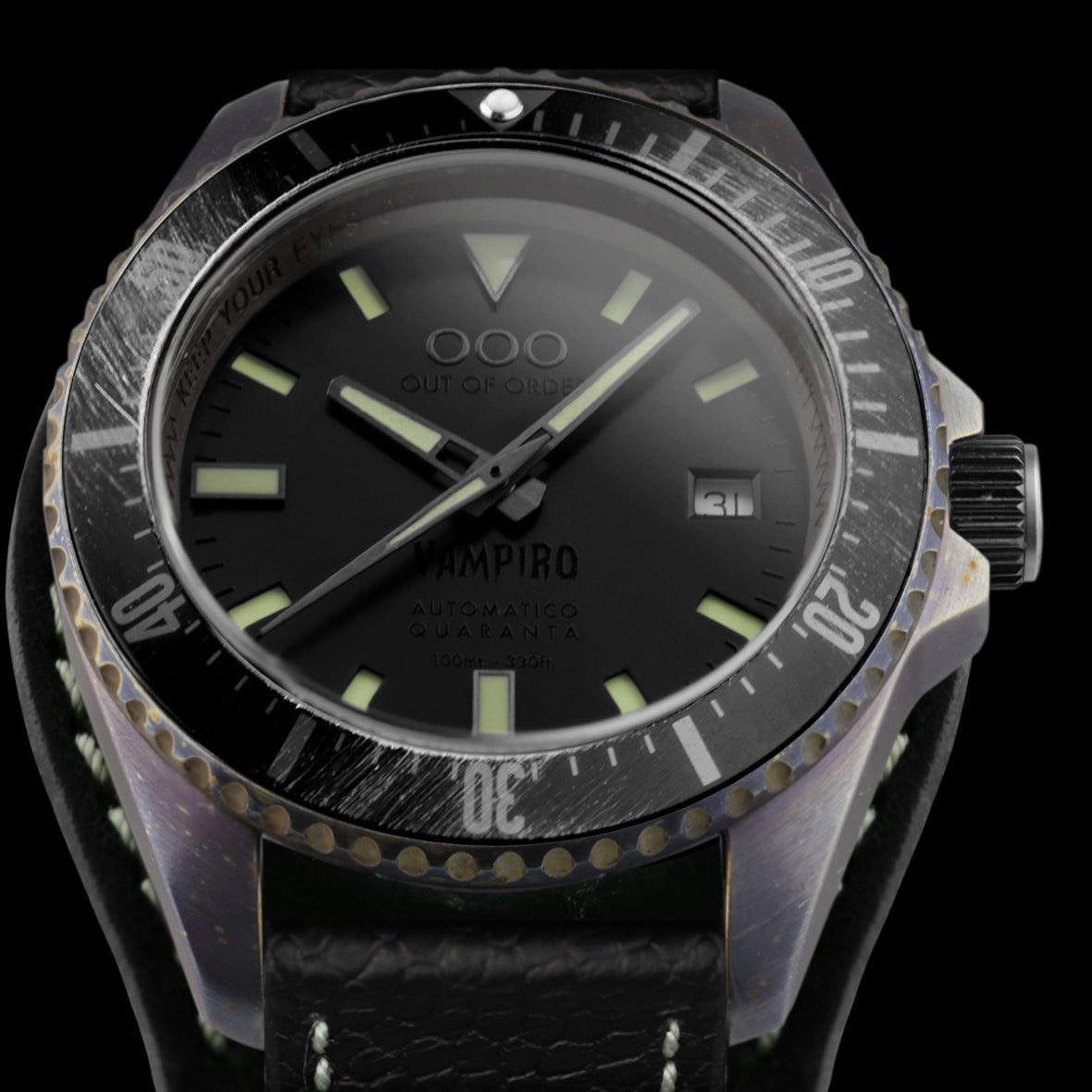 Out Of Order Vampiro orologio automatico nero 40 mm