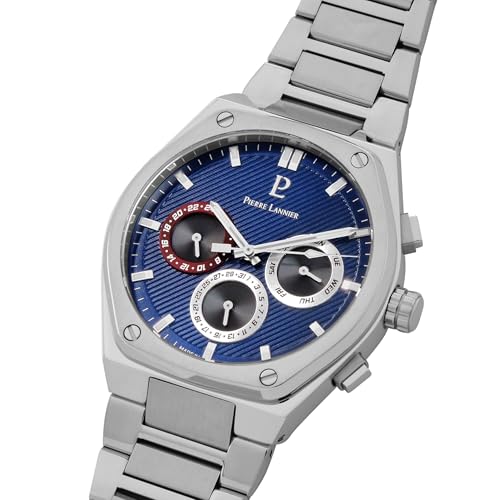 Pierre Lannier Copilote Cronografo Orologio Quarzo 42,5 mm Acciaio