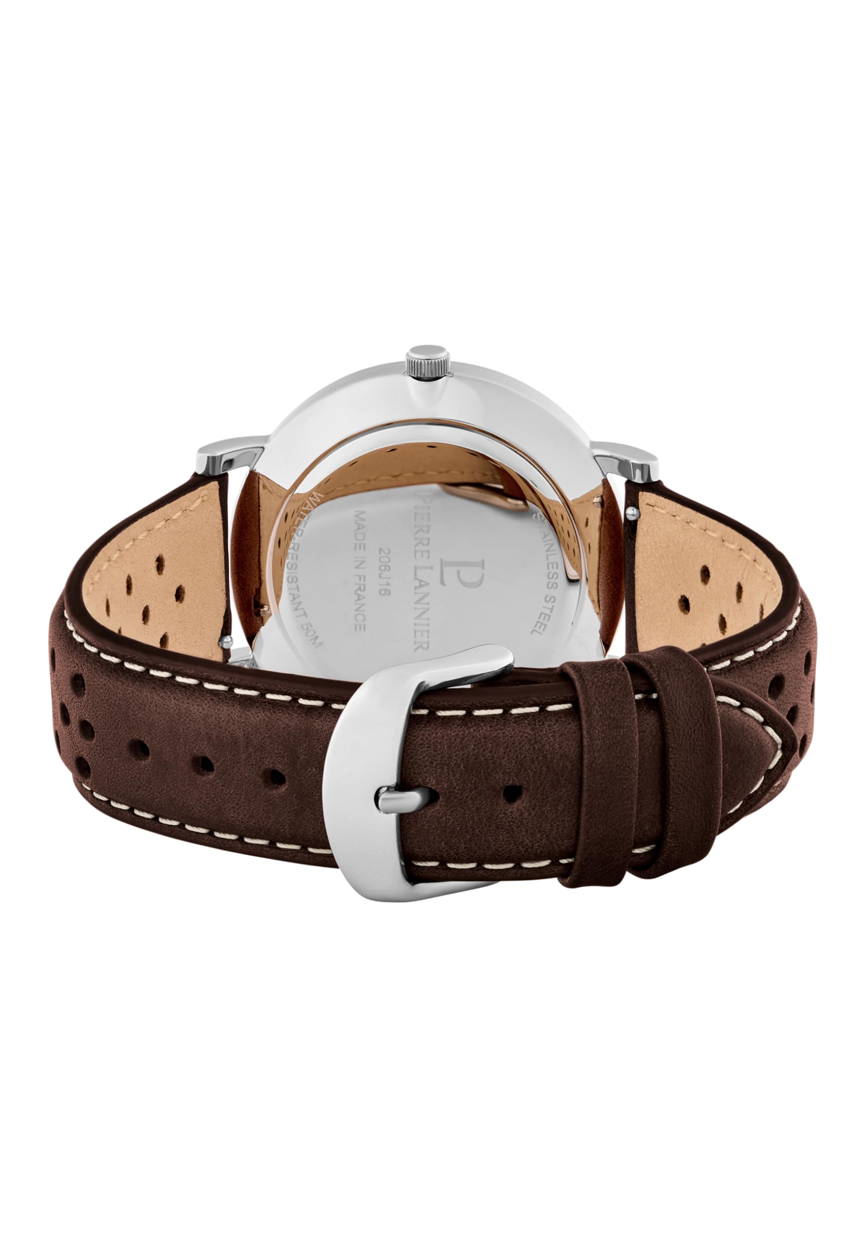 Pierre Lannier Essential Orologio Pelle Blu Quadrante Argento