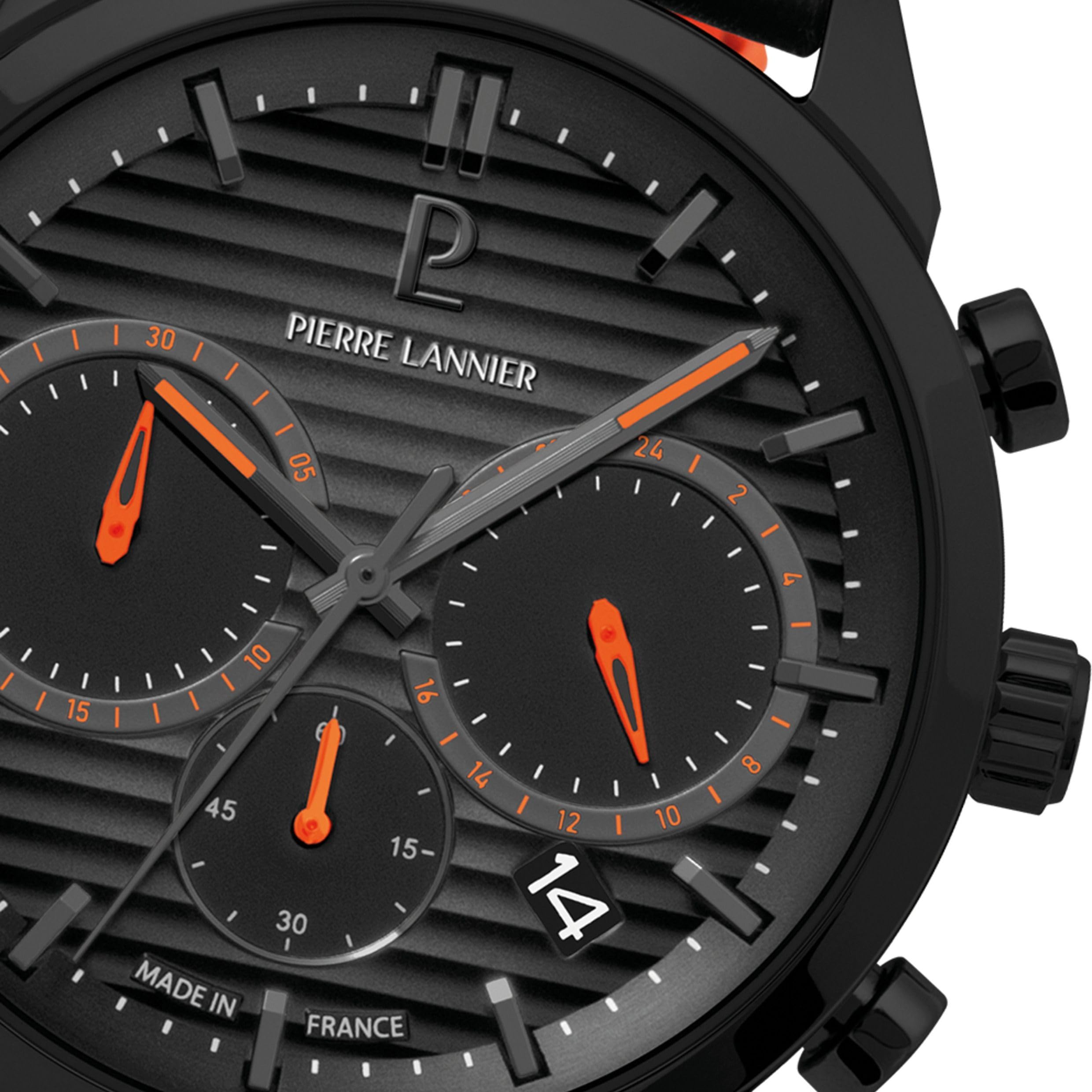 Pierre Lannier Monarck cronografo quarzo 43 mm acciaio