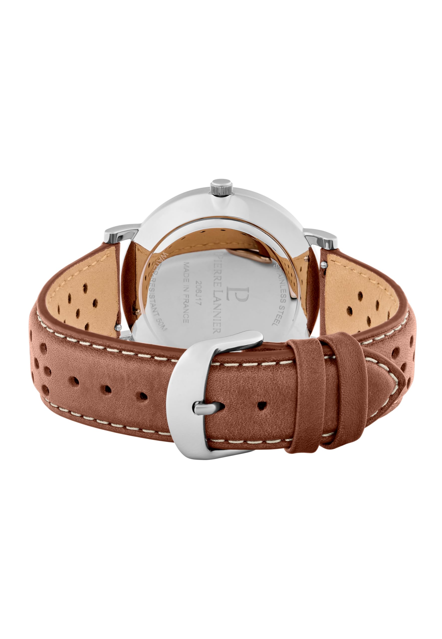 Pierre Lannier Essential orologio quadrante argento pelle verde