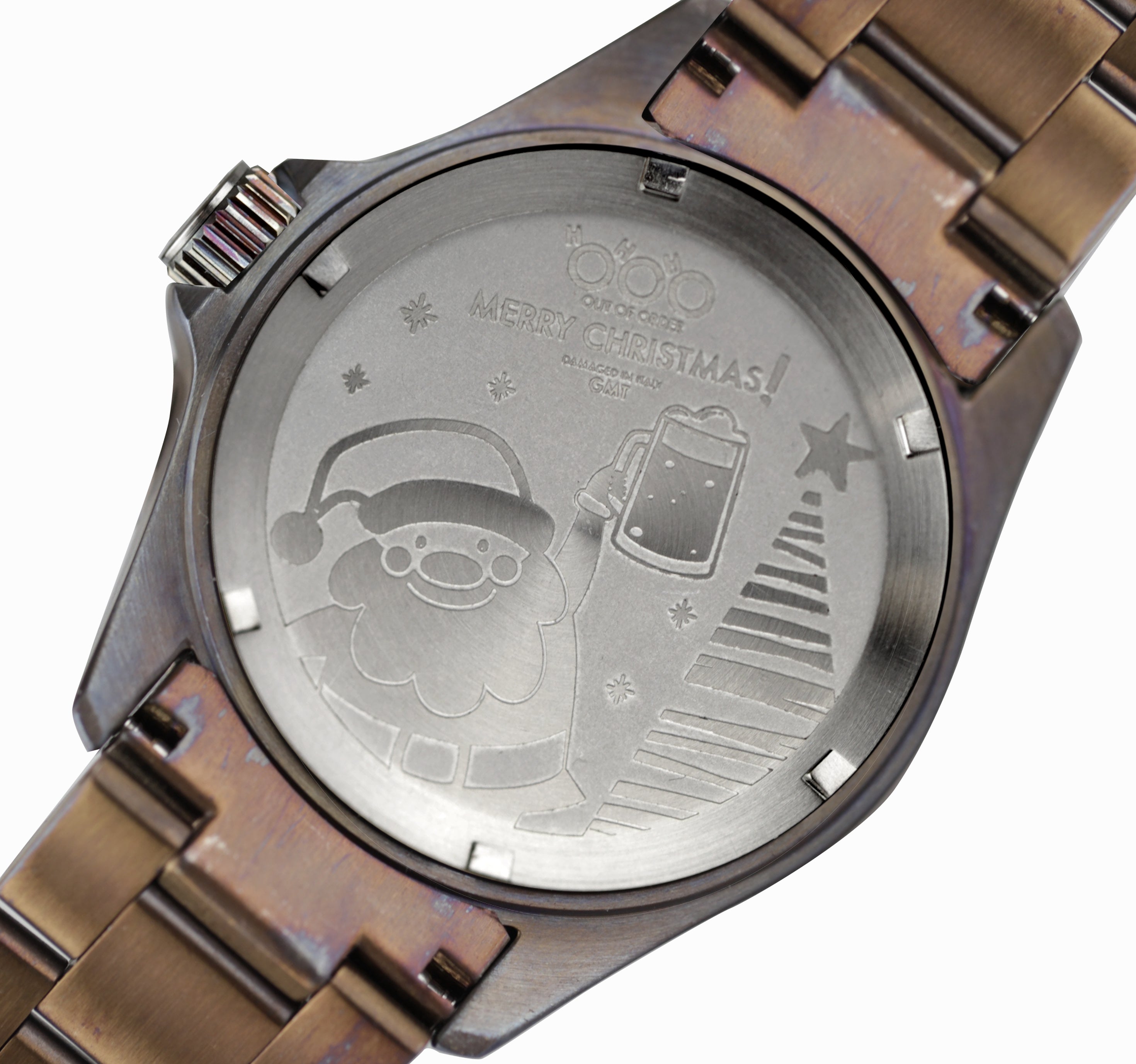 Out Of Order Swiss GMT Merry Christmas orologio 44 mm bianco