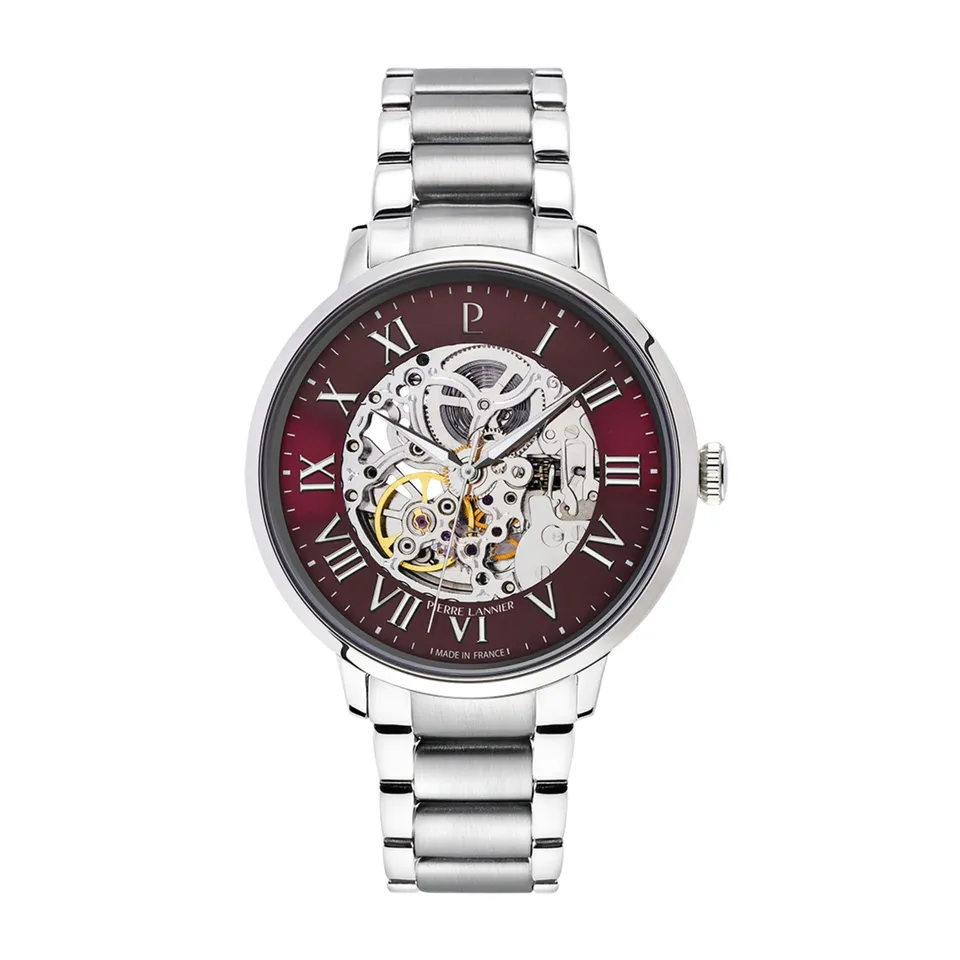 Pierre Lannier 317B151 orologio automatico bordeaux 42 mm