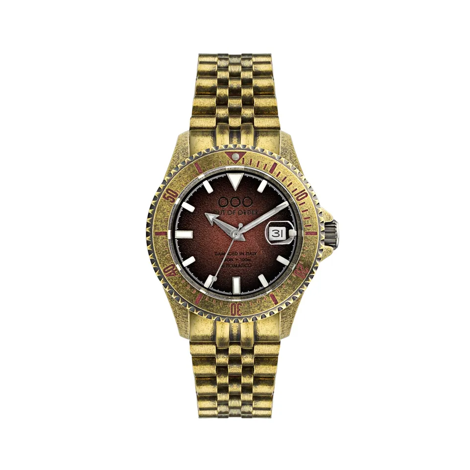 Out Of Order Automatico 9K Red orologio automatico 44mm rosso bronzo