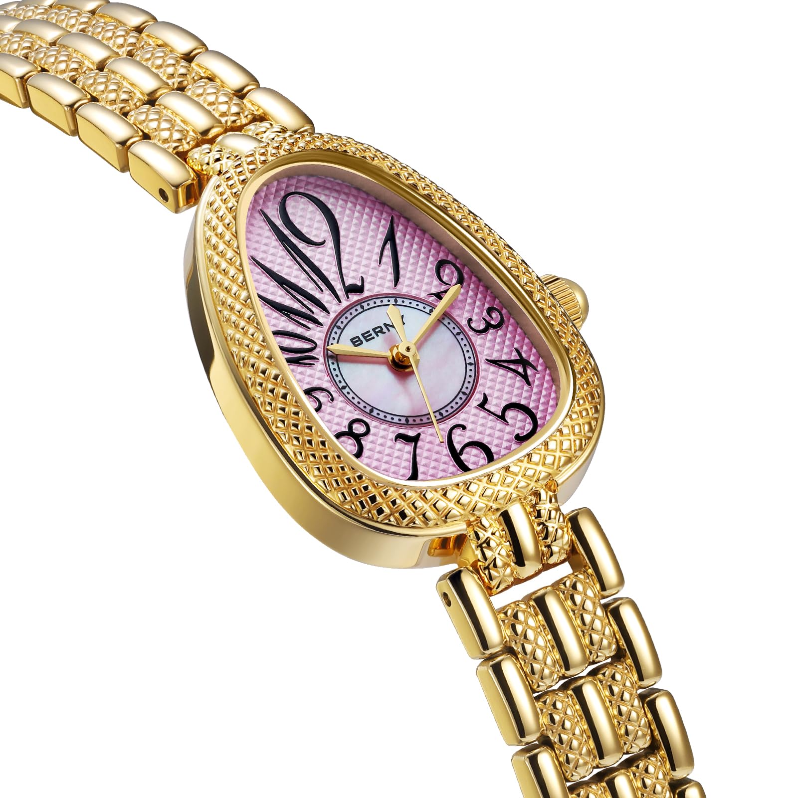 Berny Gold Orologio Donna Quarzo Serpente Rosa Acciaio