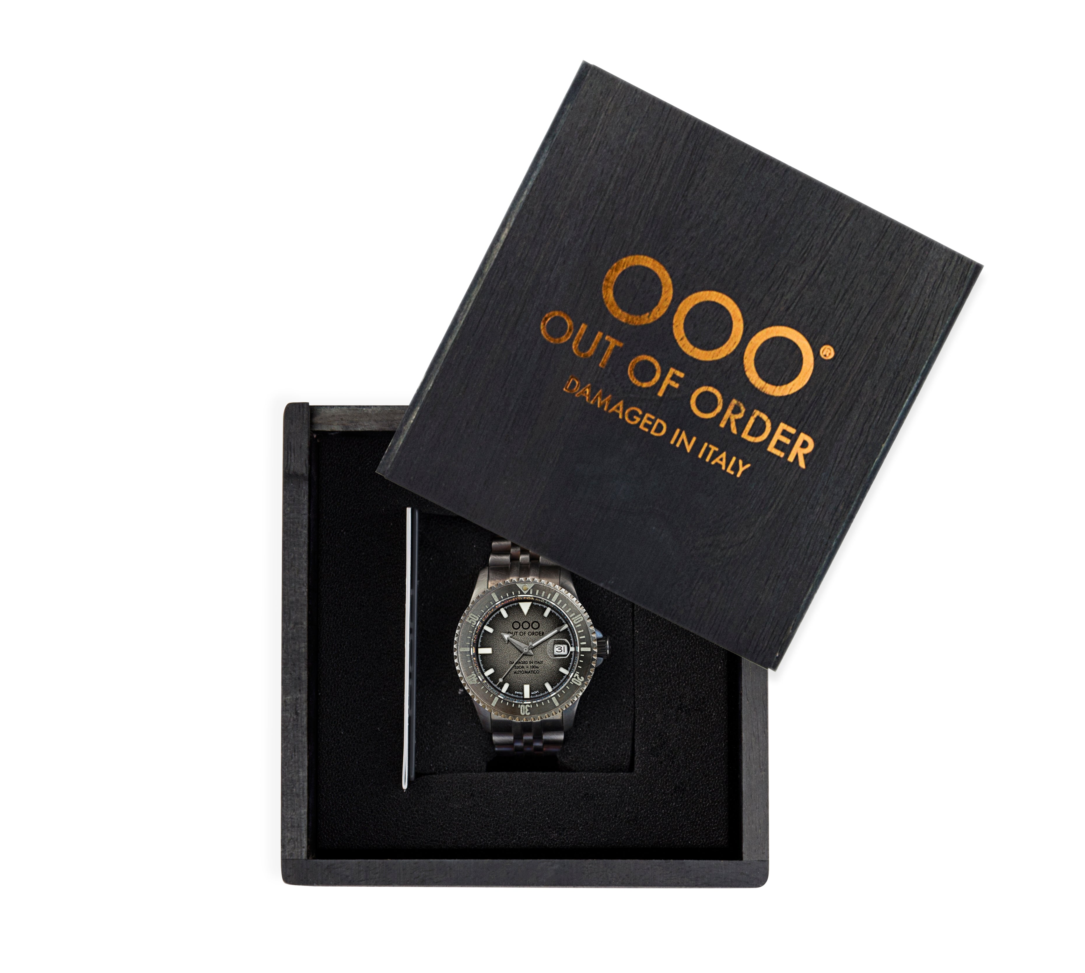 Out Of Order Swiss Automatico Black orologio automatico nero 44mm