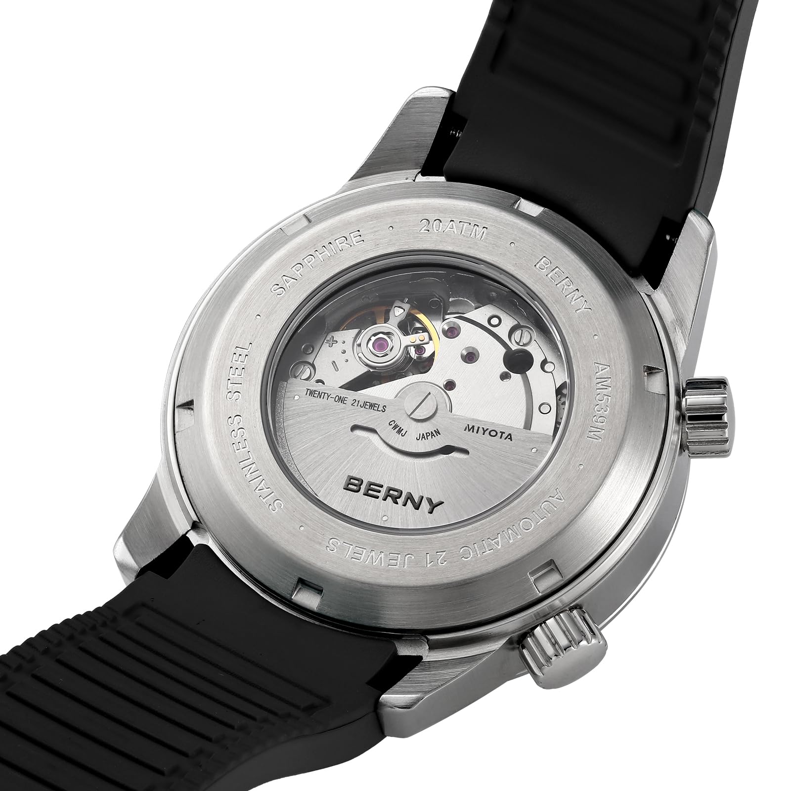 Berny Dive HV600 Orologio Uomo Nero Automatico 20ATM