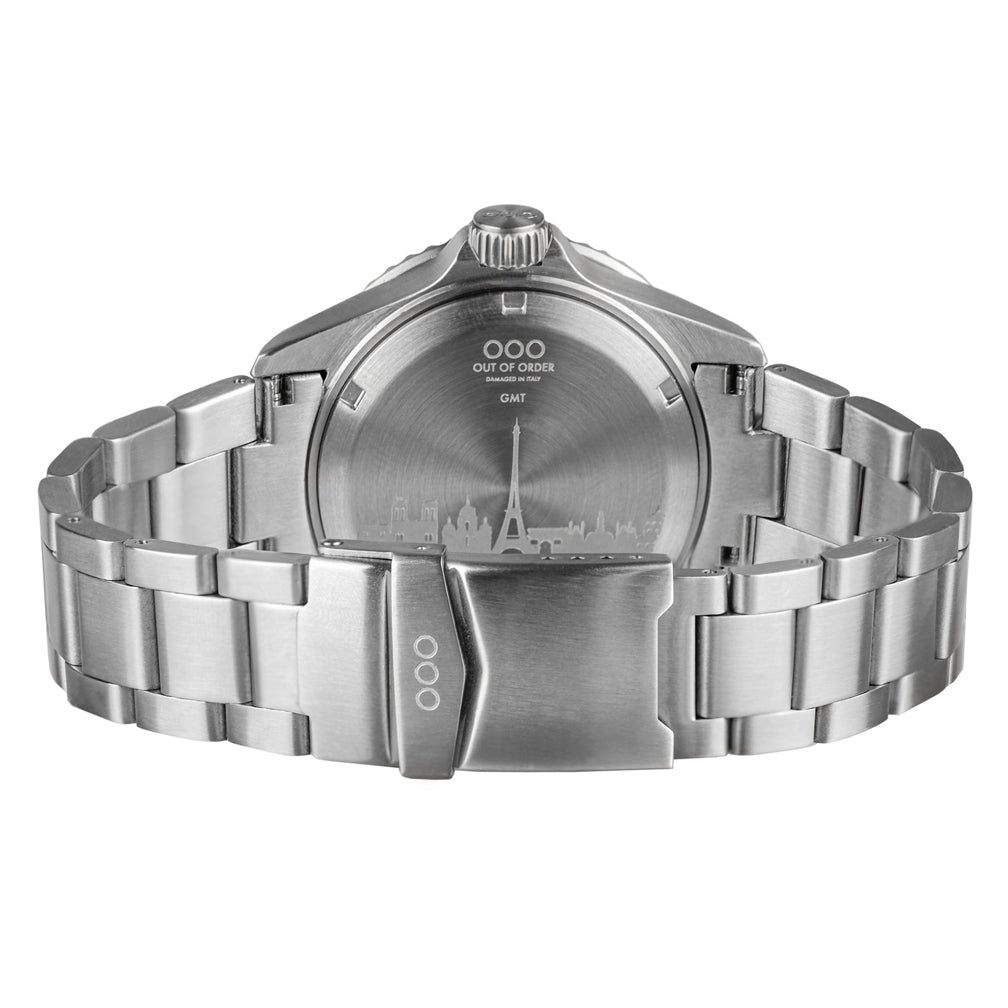 Out Of Order GMT Paris orologio GMT 44 mm blu rosso