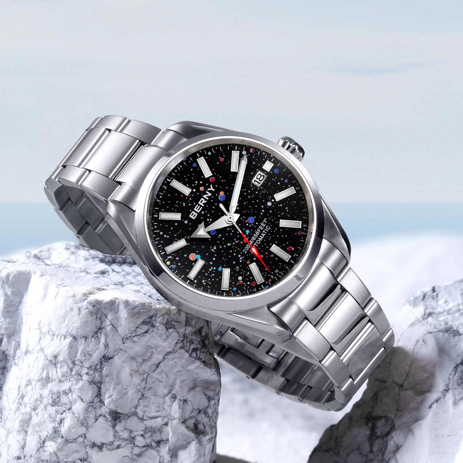 Berny Diver Collection orologio automatico uomo 20 ATM zaffiro