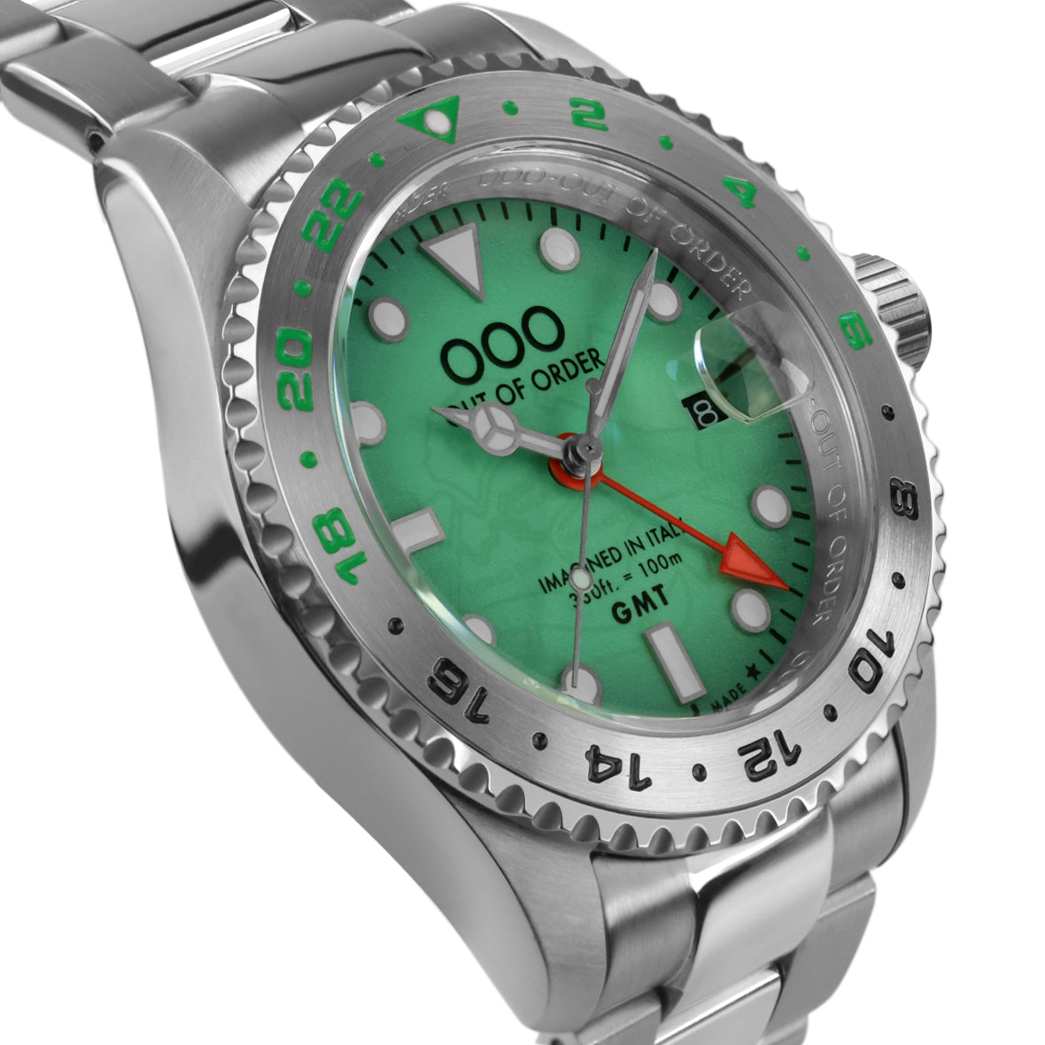 Out Of Order Casanova Venezia orologio GMT quarzo 44 mm verde