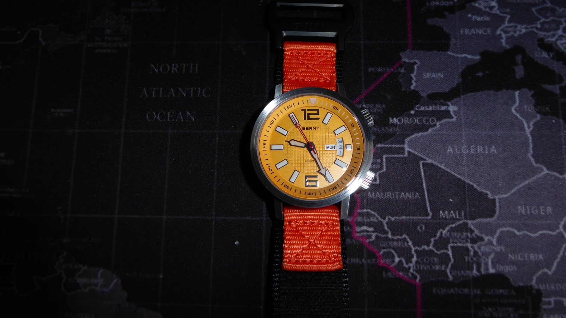 Berny Diver Orologio Uomo Giallo Automatico 20ATM