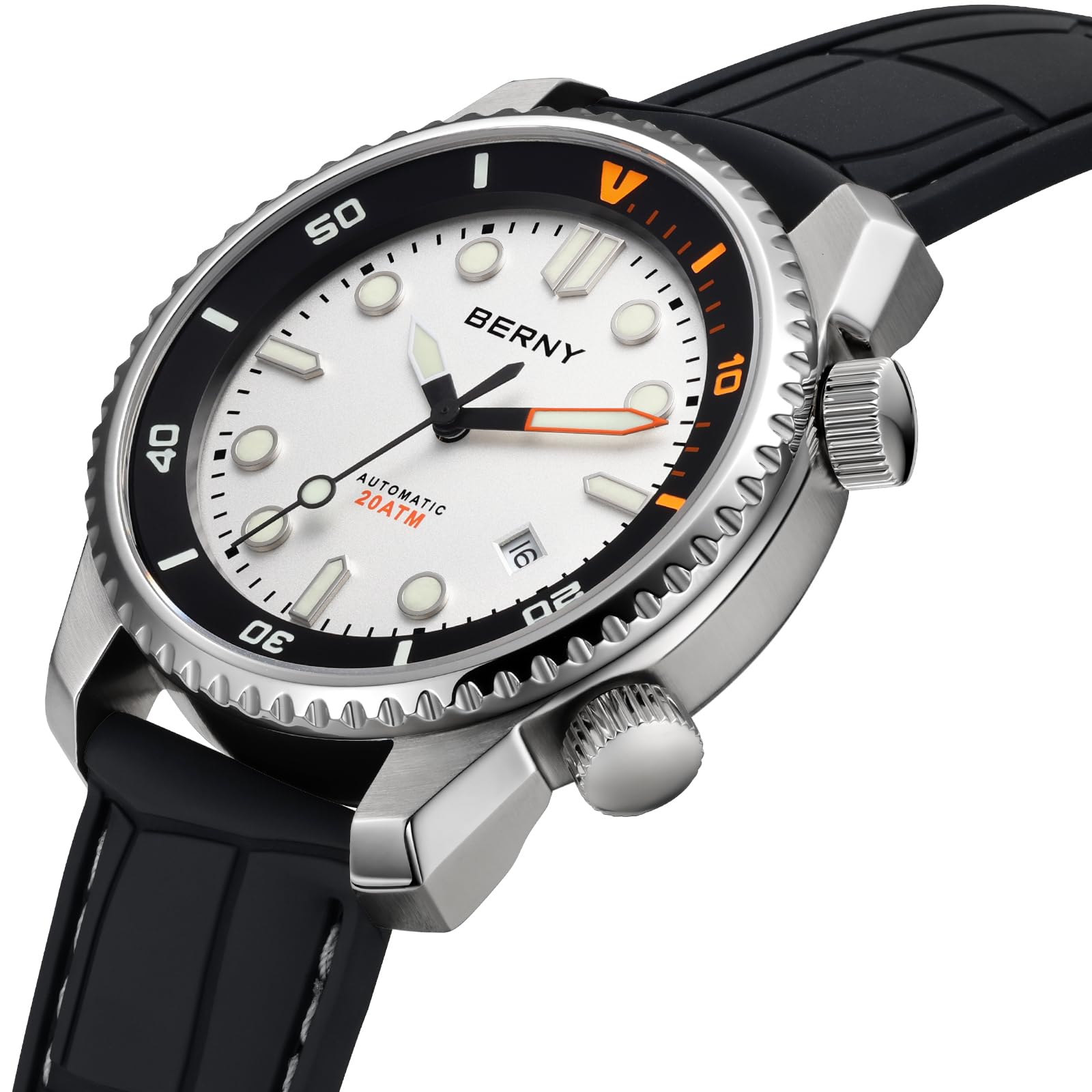 Berny Diver Miyota 8215 orologio automatico bianco