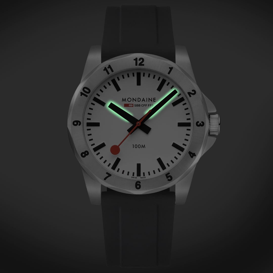 Mondaine Numeri Bianco 42 mm Orologio Quarzo 10 ATM