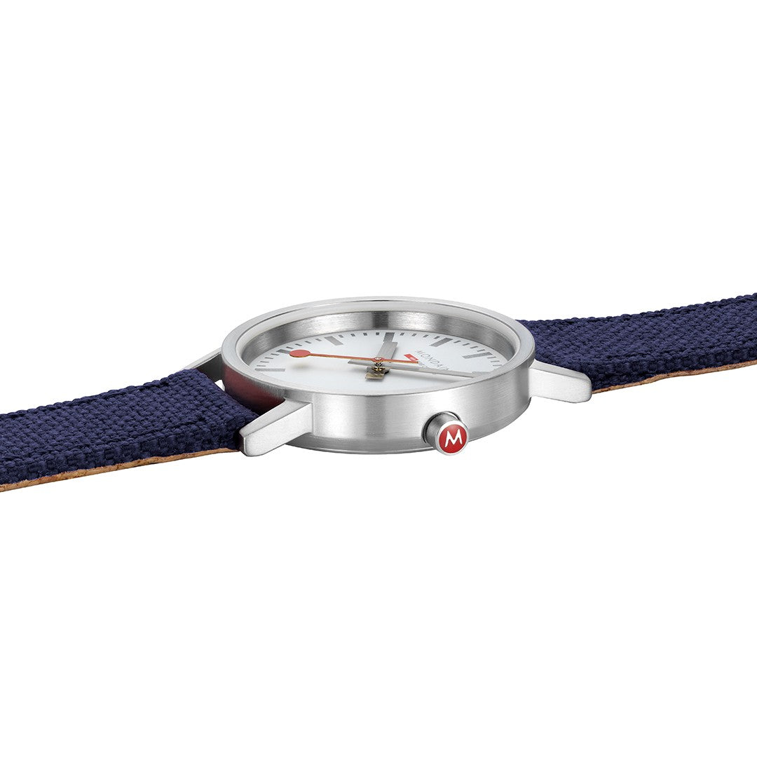 Mondaine Classic Blu 30mm orologio acciaio