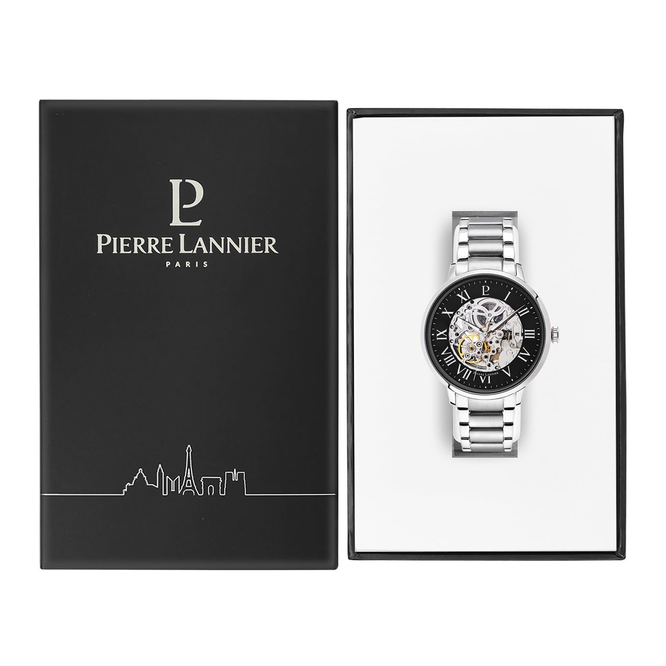 Pierre Lannier 317B131 Orologio Automatico 42 mm Nero Acciaio