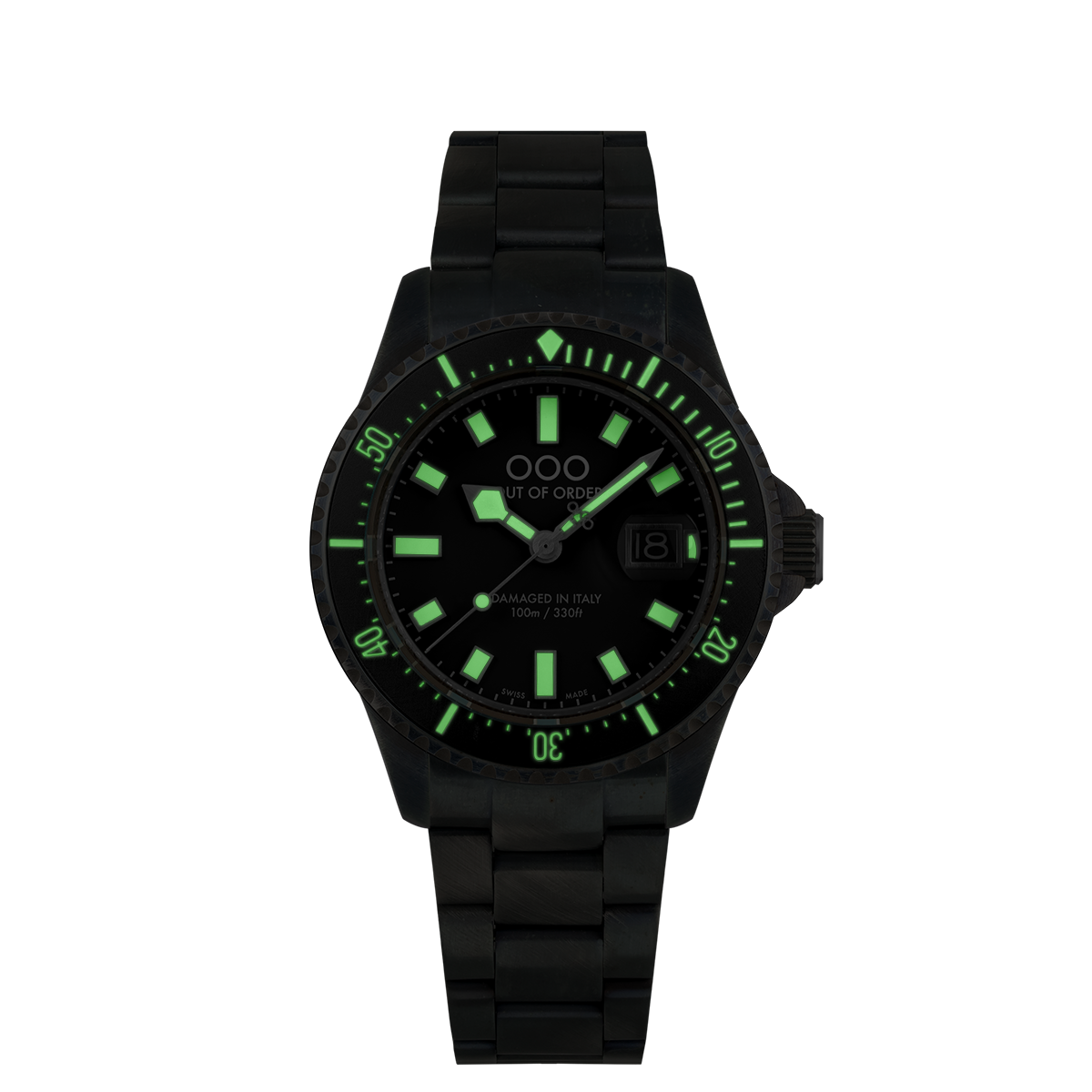 Out of Order Black Casanova Ultra Distressed orologio nero 44 mm