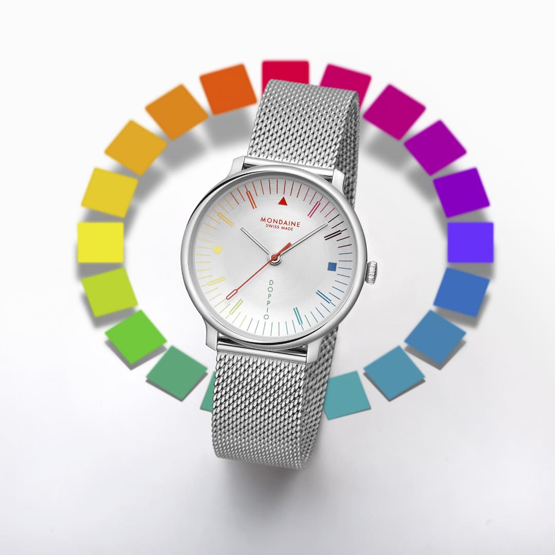 Mondaine Doppio Bauhaus Inspired 33 mm Orologio Quarzo