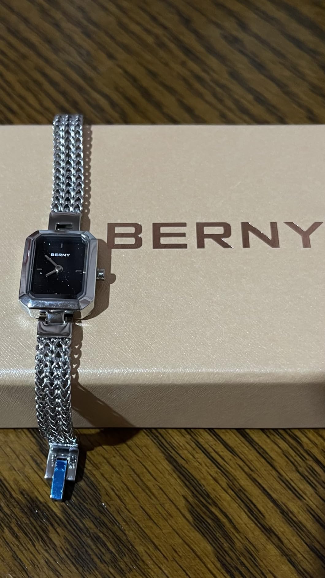 Berny Mini Rettangolare Orologio Donna Acciaio 3ATM