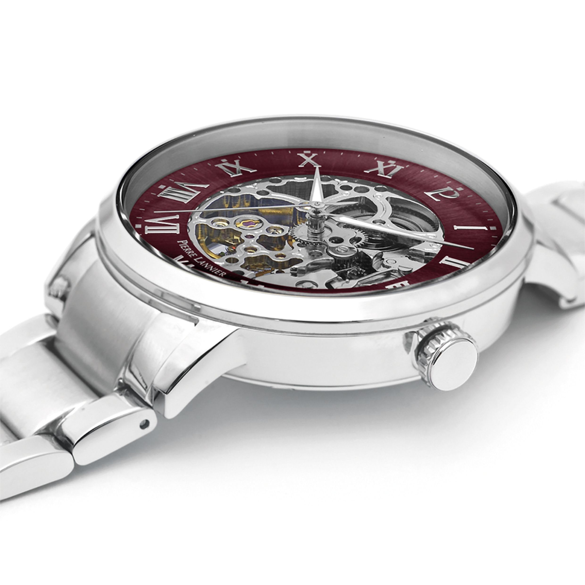 Pierre Lannier 317B151 orologio automatico bordeaux 42 mm
