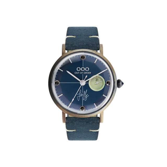 Out Of Order Firefly 36 Blue orologio quarzo pelle blu 36 mm
