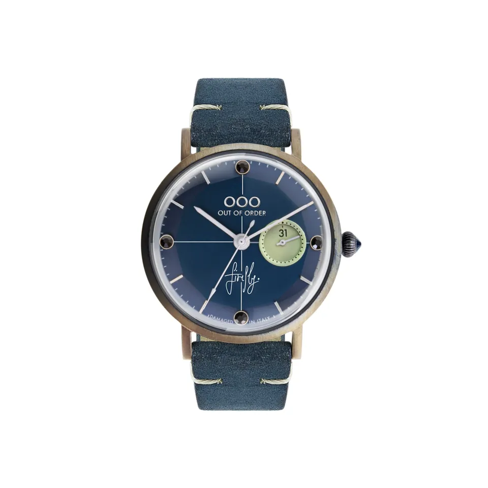 Out Of Order Firefly 36 Blue orologio quarzo pelle blu 36 mm