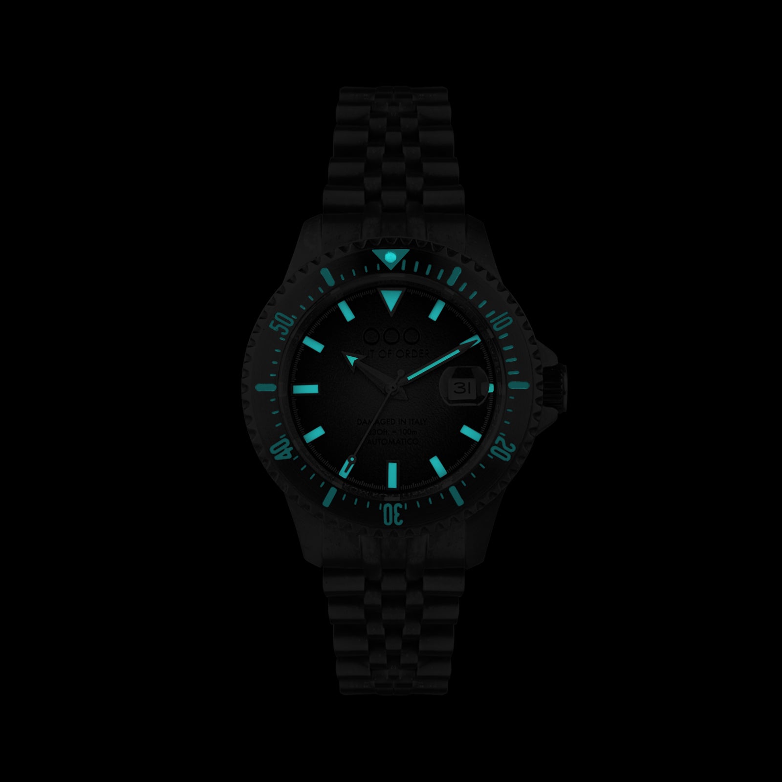 Out Of Order Automatico 9K orologio automatico 44 mm nero gun