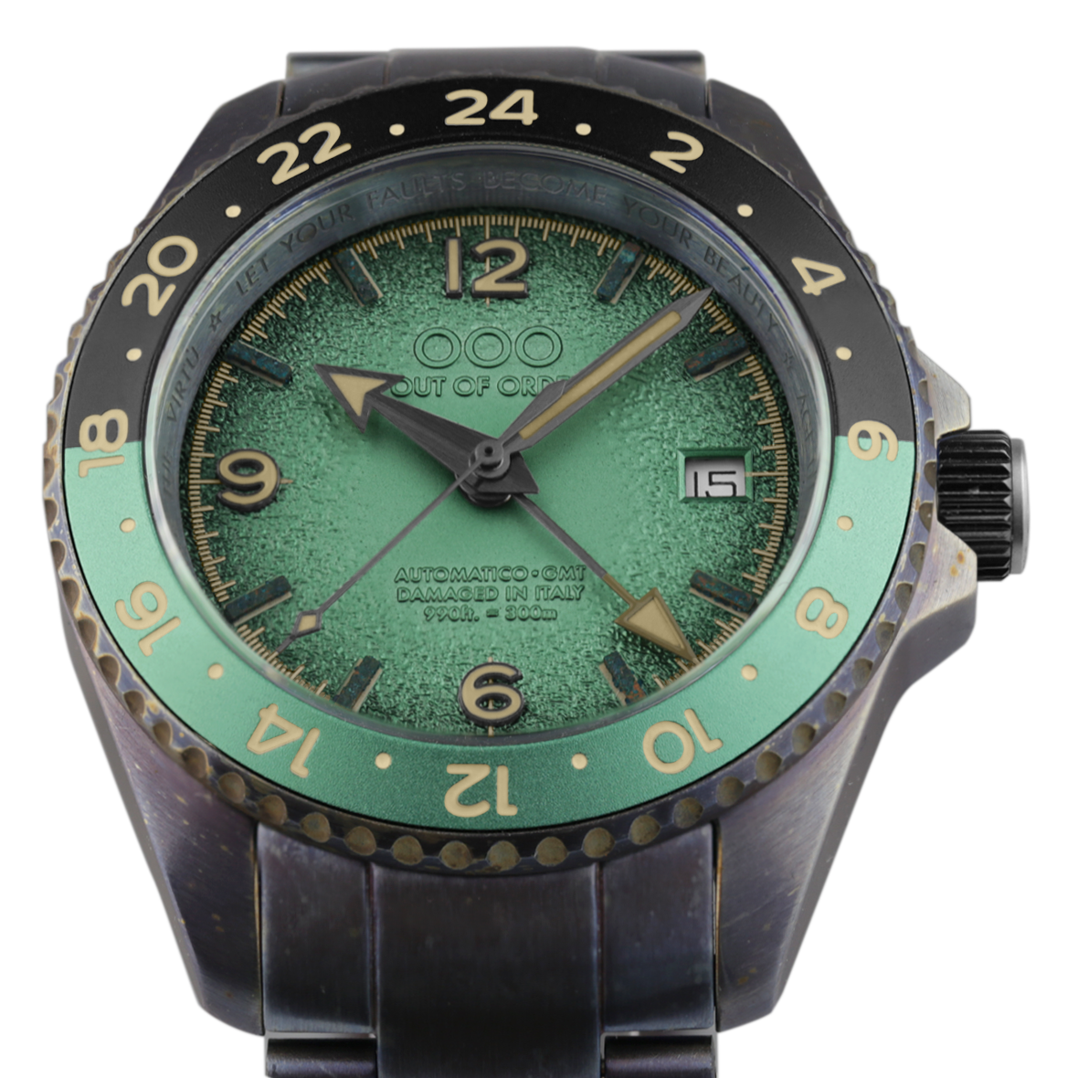 Out Of Order Green Trecento orologio automatico GMT 40 mm verde