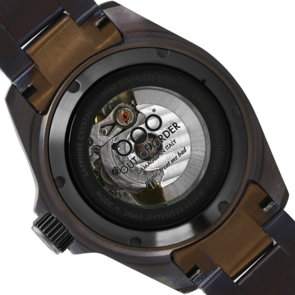 Out Of Order Trecento Black orologio automatico GMT 40 mm