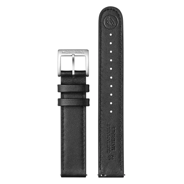 Mondaine Stop2go cinturino 16 mm nero ecopelle