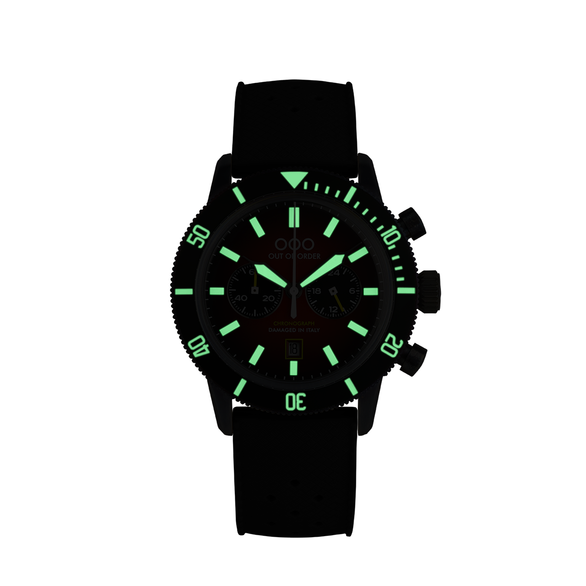 Out Of Order Pilot Red orologio cronografo 43 mm silicone