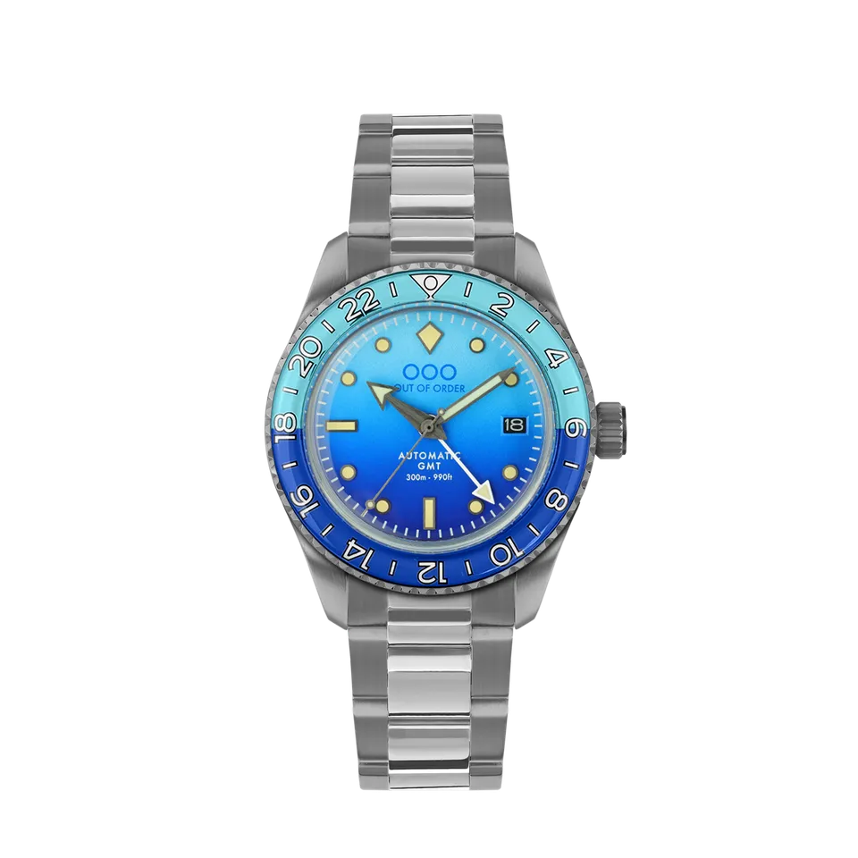 Out Of Order Shaker Bomba Blu orologio automatico GMT blu 40 mm