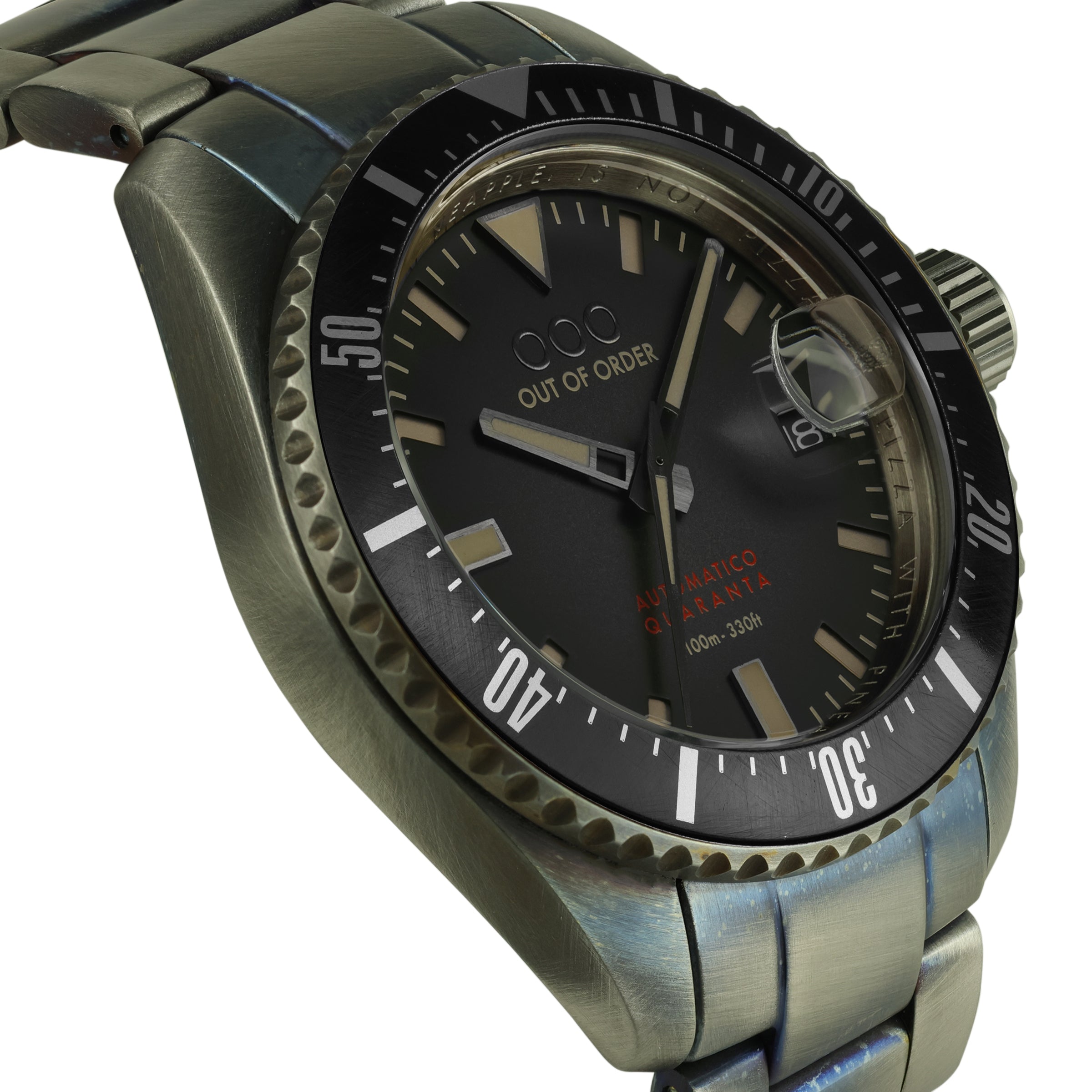 Out Of Order Automatico Quaranta Ultra Distressed orologio 40 mm nero
