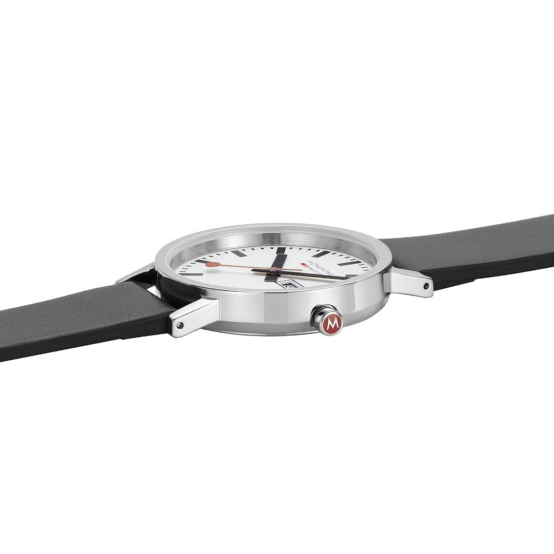 Mondaine Classic Day-Date orologio 36mm acciaio quarzo