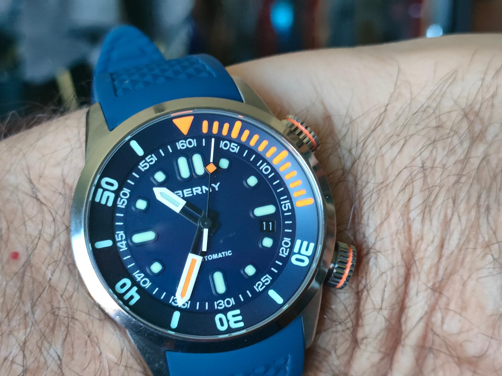 Berny Diver Collection orologio automatico nero 200M