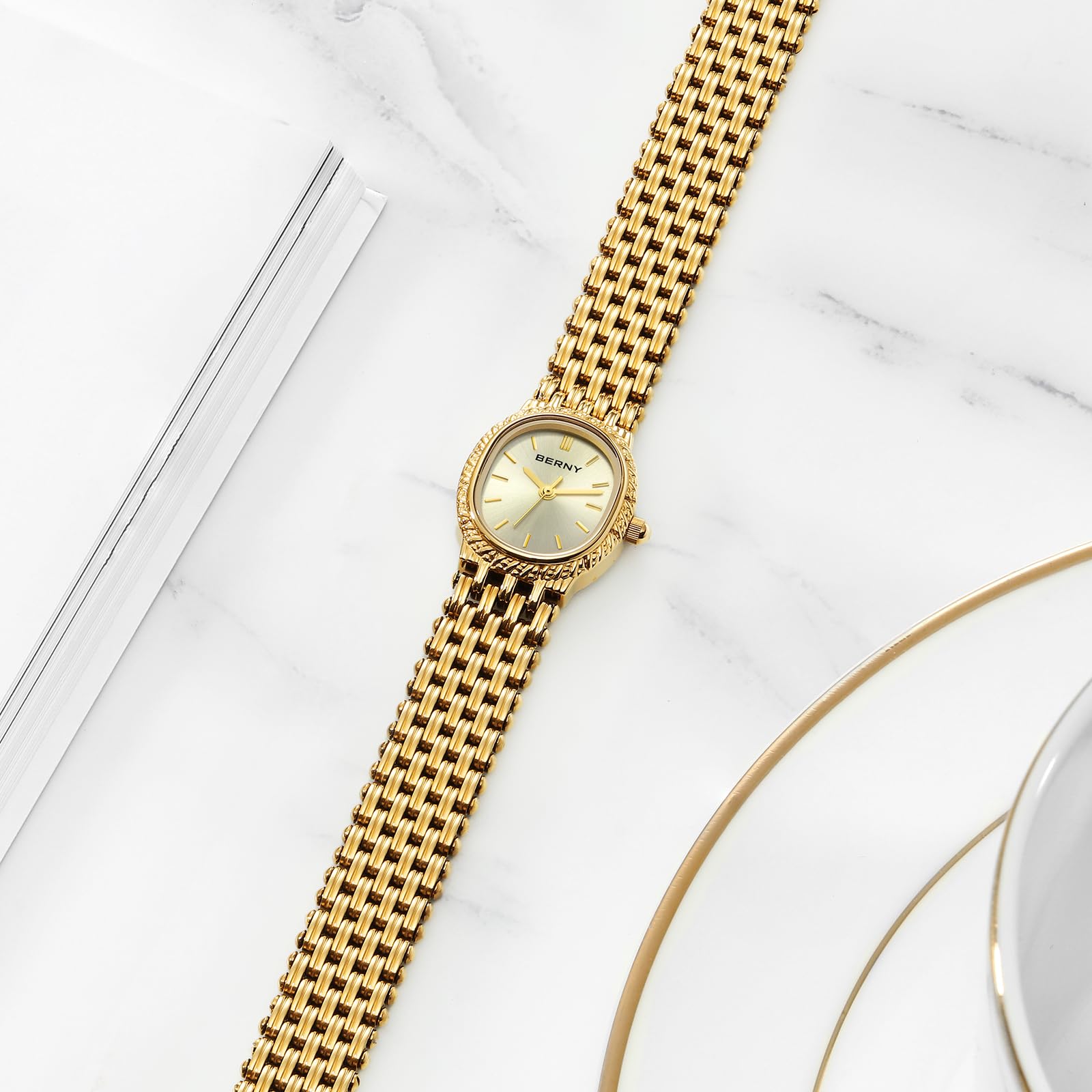 Berny Oro Orologio Donna Ovale Oro Quarzo Piccolo