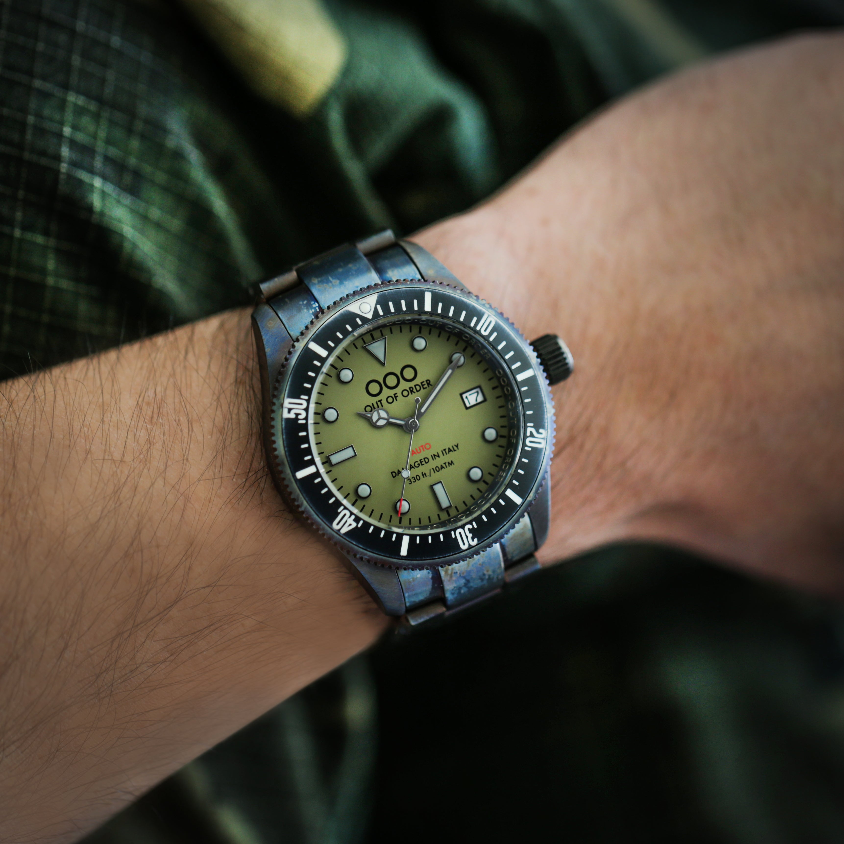 Out Of Order Auto 2.0 Green orologio automatico 44 mm verde acciaio