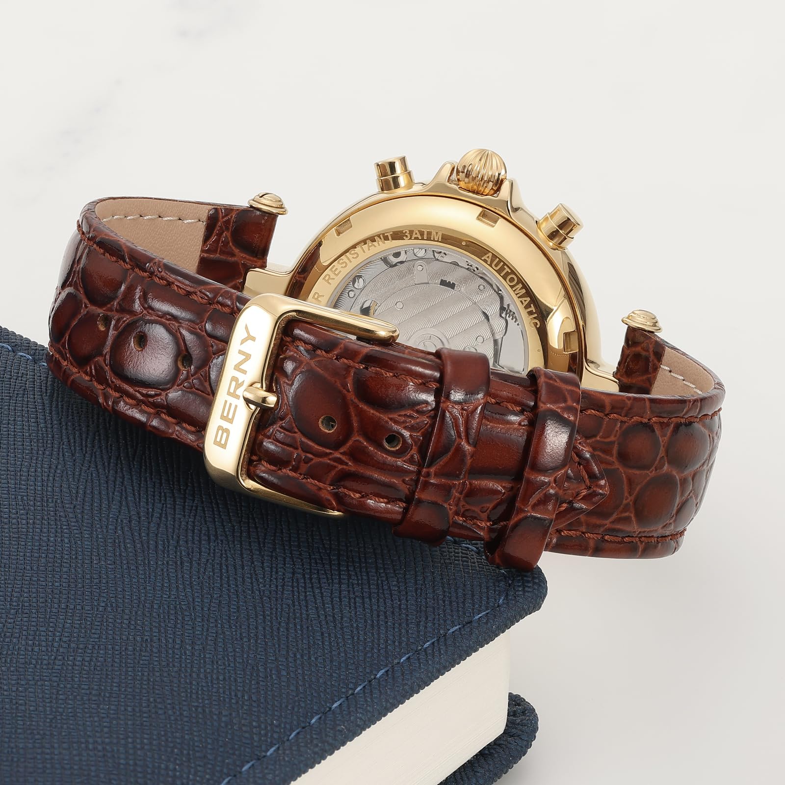 Berny AM053VM Orologio Automatico Uomo Oro Multifunzione