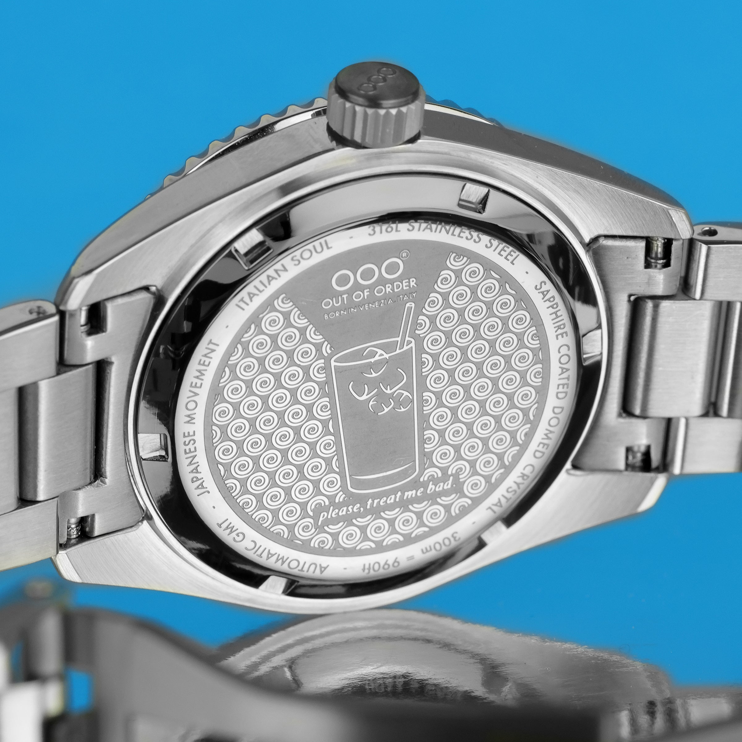 Out Of Order Shaker Bomba Blu orologio automatico GMT blu 40 mm