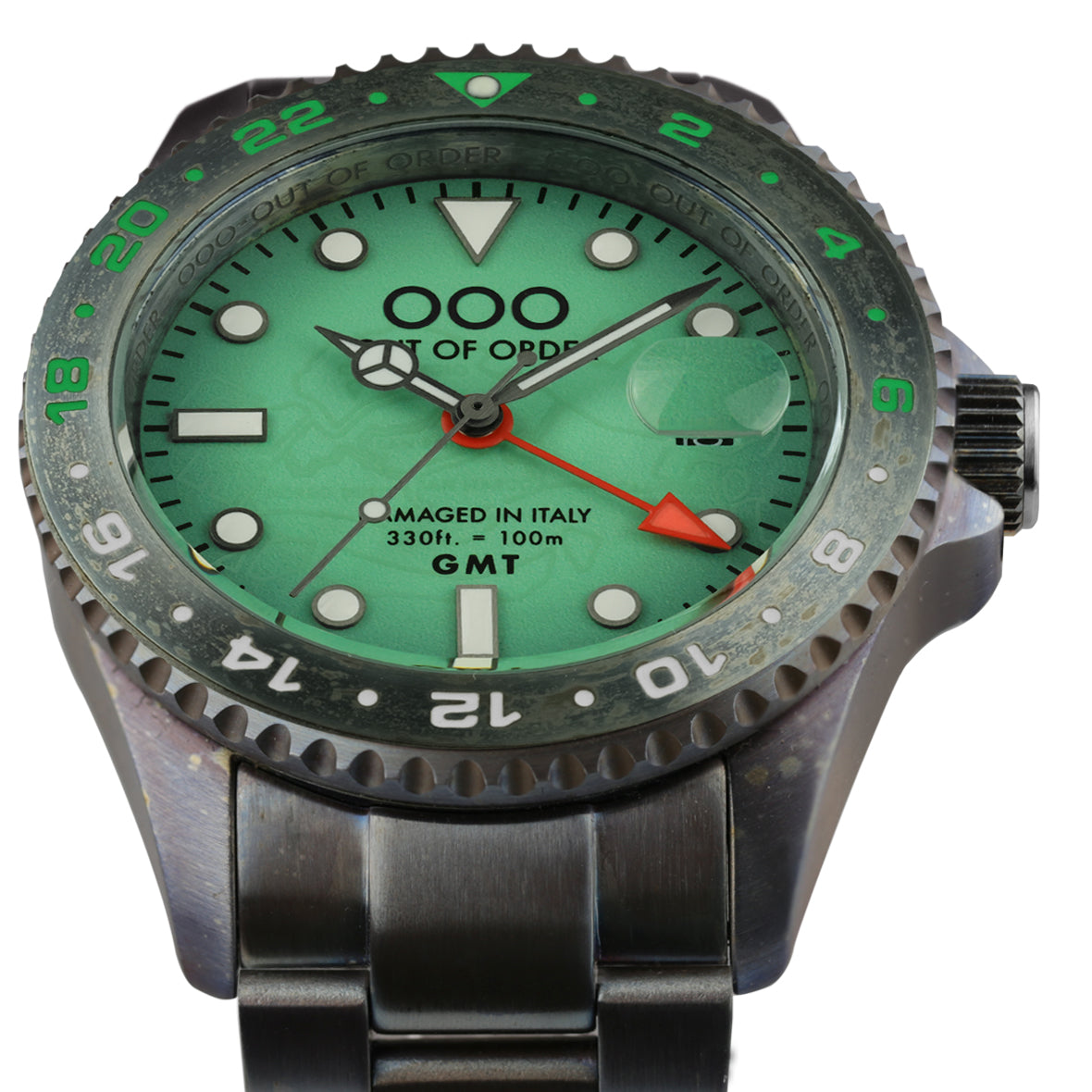 Out Of Order GMT Venezia orologio quarzo GMT verde 44 mm