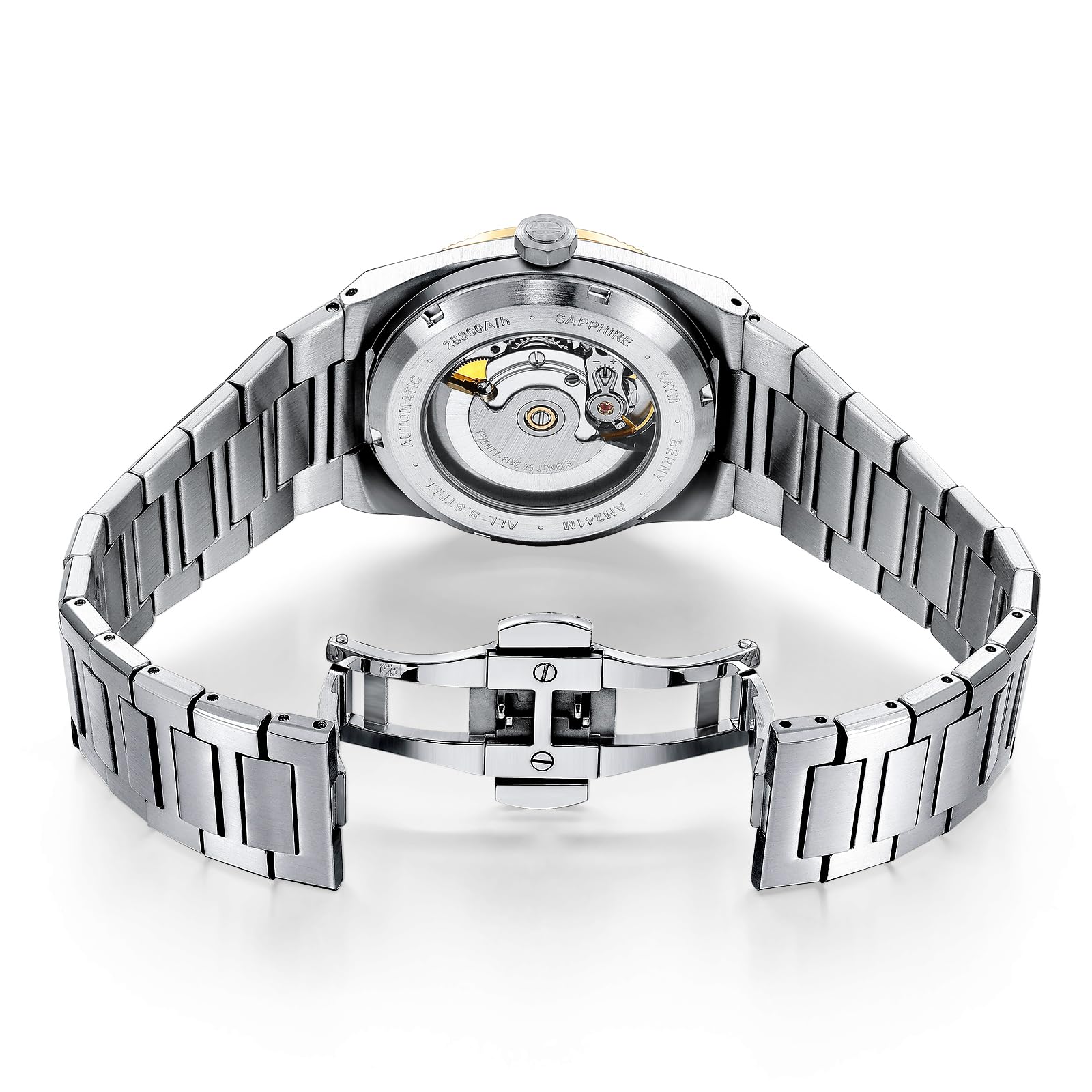 Berny orologio automatico dress bianco 3 lunette